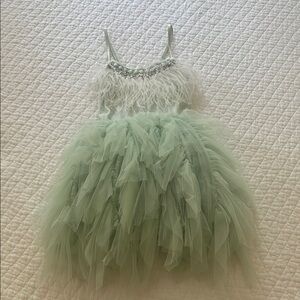 Tutu Du Monde Mint Green Feathered Dress